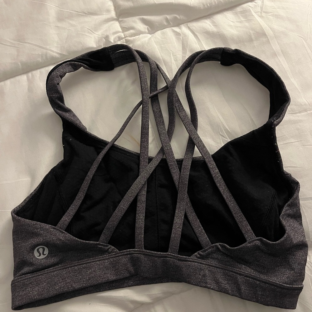 Lululemon sports bra - Charcoal Strappy